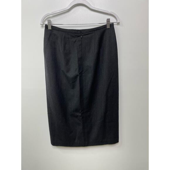 Valerie Steven’s Stretch High Waisted Front Slit Pencil Skirt Gray Women's Sz 10 - Picture 6 of 12